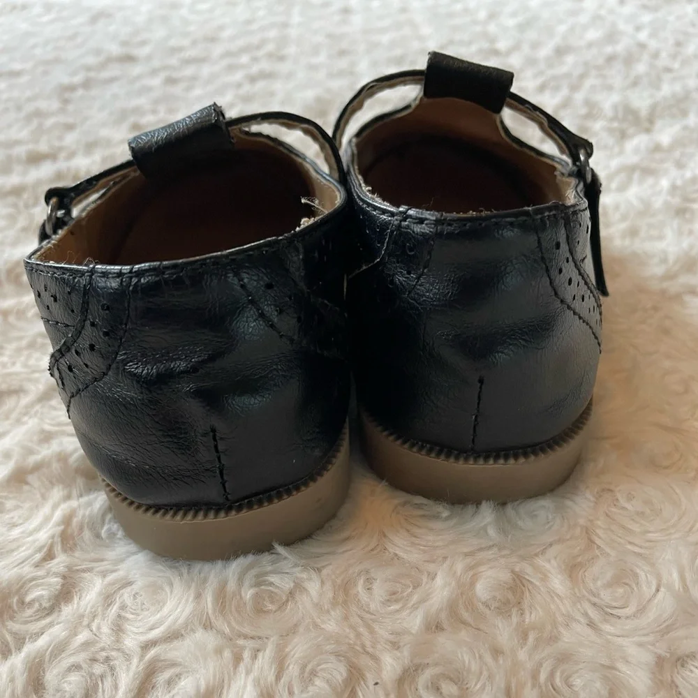 Classic vintage style Mary Jane black leather shoes - Picture 4 of 8